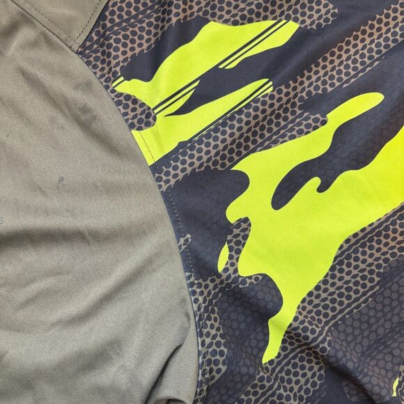 Oakley Polo Shirt Mens XL Green Camo Deep Rough Golf Performance Logo - Picture 6 of 6